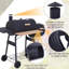 Barbecue et fumoir de jardin de 48 pouces. Gril portatif en acier au design ergonomique. Profitez de grillades et de fumoirs en toute simplicité. Foyer réglable. Personnalisez-le facilement.