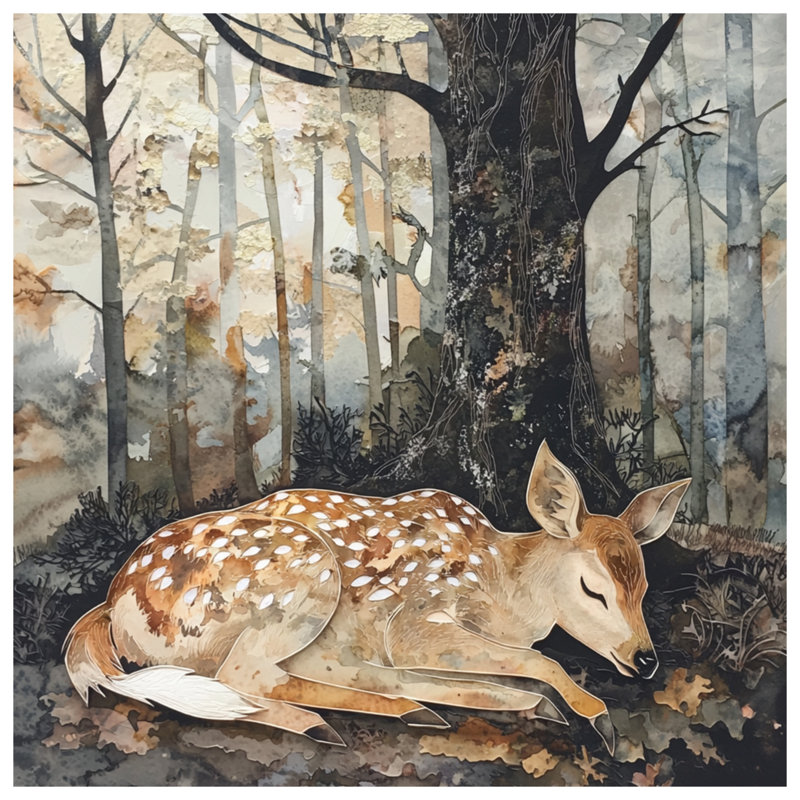 Rideaux de douche Fawn In Forest Extra Long, L 70 po x H 93 po