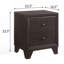 Table de chevet 2 tiroirs Espresso