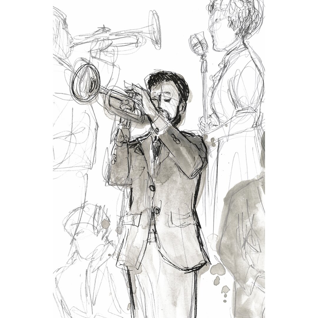 Leinwandbild Jazz Sketchbook II von June Erica Vess