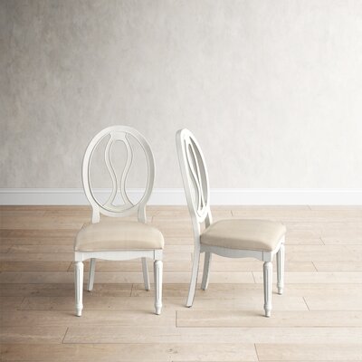 Levin Linen Queen Anne Back Side Chair in Cotton White -  Birch Laneâ¢, 3F76D94E607F40E29ED719866766E9F5