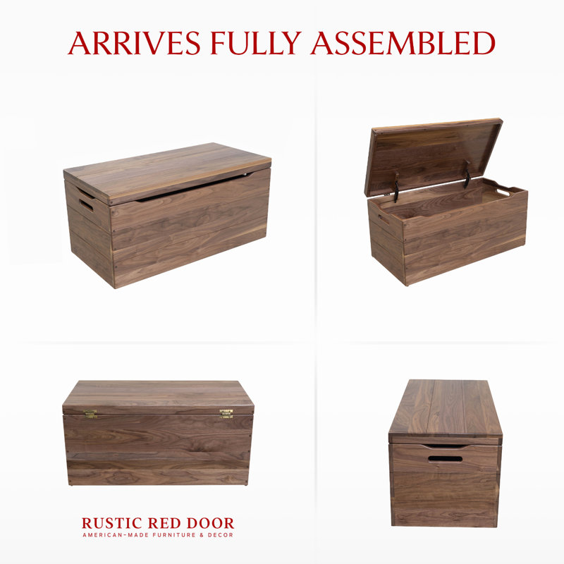 Palmer Walnut Blanket Chest, Natural Stain, 36 Inches, Walnut Wood/Natural Stain