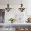 Farmhouse Chandelier,Vintage 4-Light Hanging Pendant Light Height Adjustable,Rustic Metal Ceiling Light in Faux Wood Grain