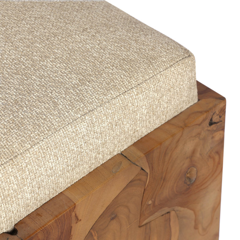 Tomlin Outdoor Teak Standard Ottoman