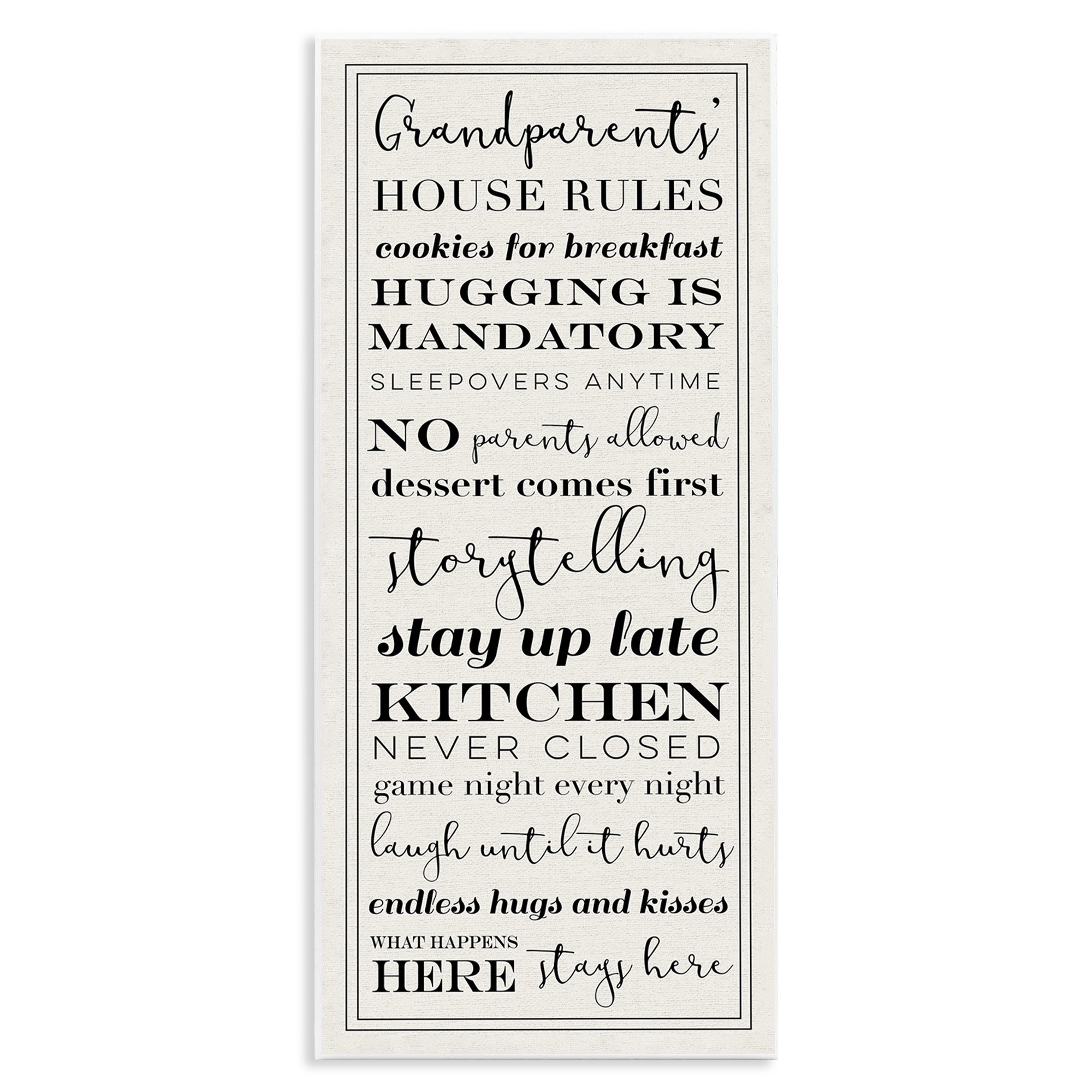 Red Barrel Studio Grandparents House Rules by Daphne Polselli Textual