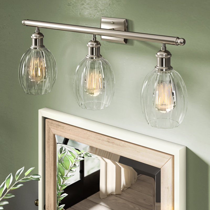 Bolduc 3 - Light Dimmable Vanity Light, Brushed Satin Nickel