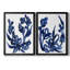 «Indigo Brush Blooms I», reproduction encadrée de qualité supérieure - prête à être accrochée-47904483-47904487