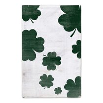 Caroline's Treasures Wdk4905wtkt Black Shih Tzu St. Patrick's Day White Kitchen Towel Set of 2 Dish Towels, 19 x 25 inch