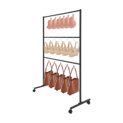 Black Freestanding Storage Organizer Rack