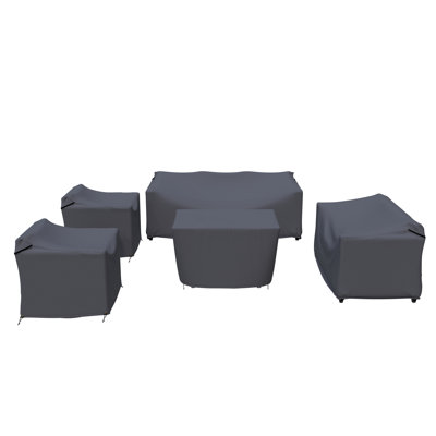 Harbin Wicker Rattan Patio Conversation Sets Group Seating Outdoor Furniture Covers by Latitude Run