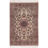 Muarem Hand Woven Cotton and Silk Oriental Area Rug