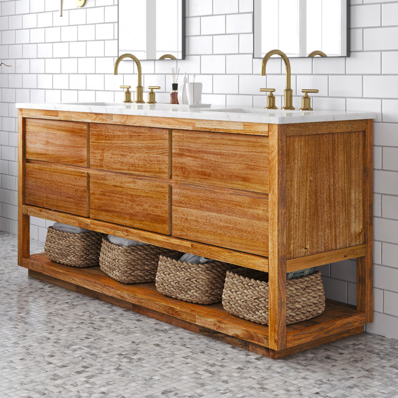 72'' W Double Vanity, Mangowood