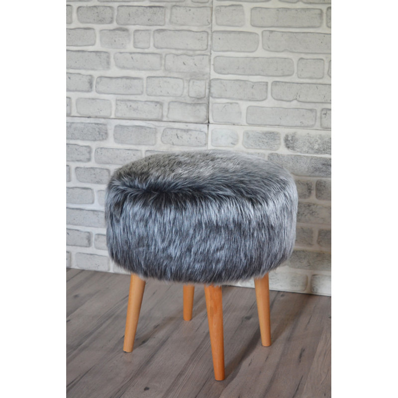 Repose-pieds rond standard de 17 po Rhine, gris