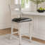 Ensemble de 2 tabourets de bar Zeka, similicuir noir, échelle en bois gris