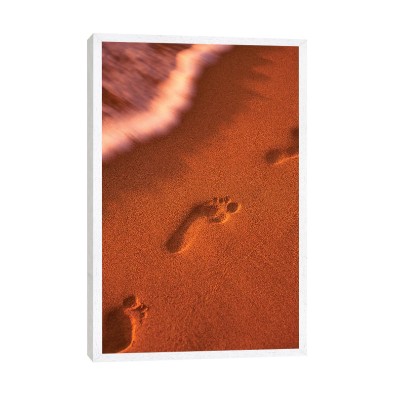 Beach Path by Dennis Frates - Print on Canvas, 66.04cm H x 45.72cm W x 3.81cm D, White Framed