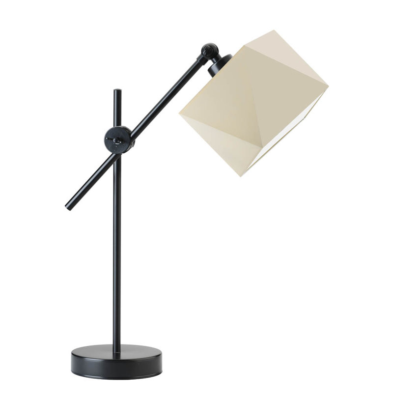 Cabezas 50 cm Black Desk Lamp, Light Beige