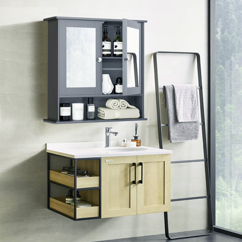 Barbro Bathroom Cabinet, Gray