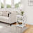 Odder Wooden End Table  with Storage - Modern Style Sofa Side Table with X-Shape Design and Two Shelves - For Living Room or Bedroom-857050284