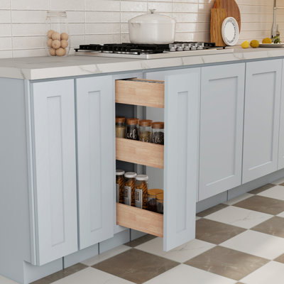 CASAINC Ready-to-Assemble W9"x D24"x H34.5" Kitchen Base Spicy Rack Cabinet