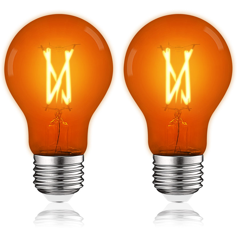 4.5 Watt (60 Watt Equivalent), A19 LED, Dimmable Light Bulb, E26/Medium (Standard) Base, Orange