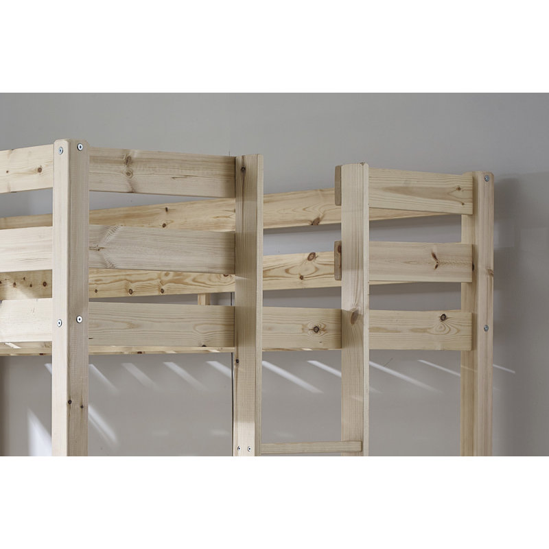 Esma High Sleeper Solid Pine Loft Bunk Bed, Double (4'6)