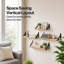 Paulownia Wood, Metal Floating Shelf