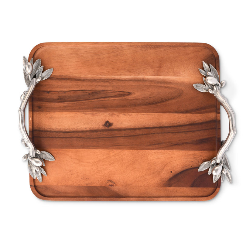 Olive Grove Solid Wood Decorative Tray