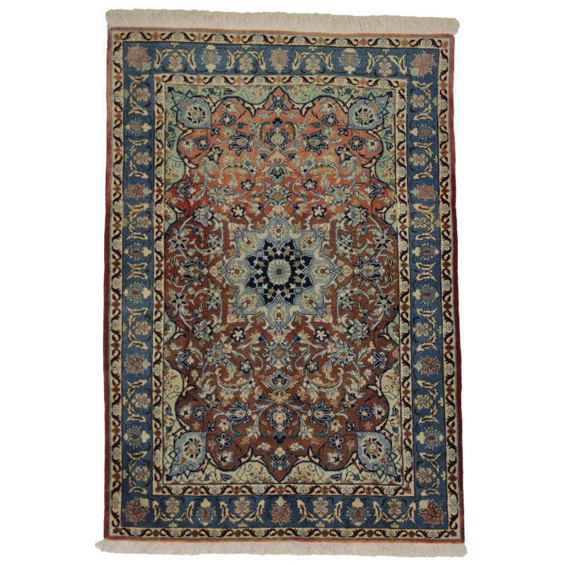 Neddo Hand Woven Cotton and Wool Oriental Area Rug