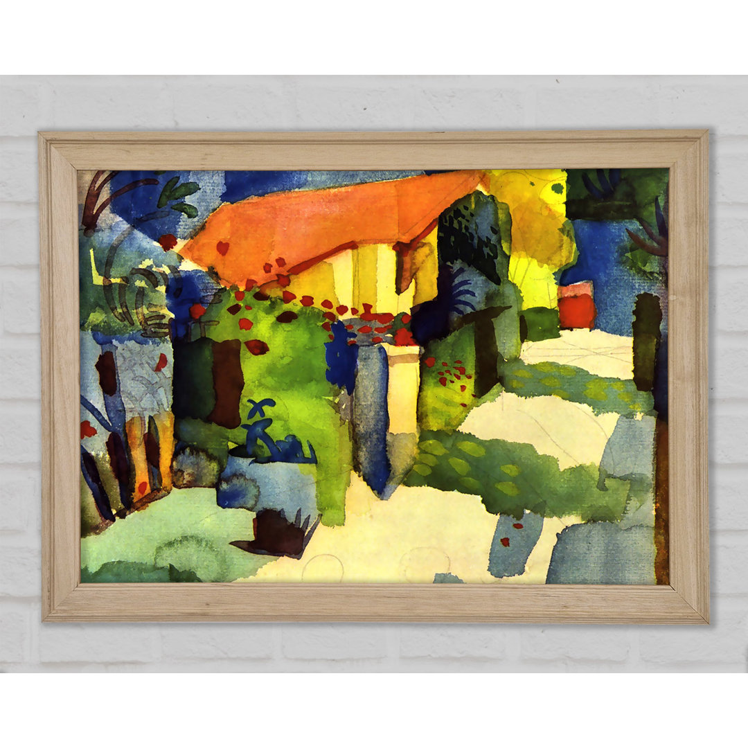 Haus im Garten von August Macke - Einzelne Bilderrahmen Kunstdrucke