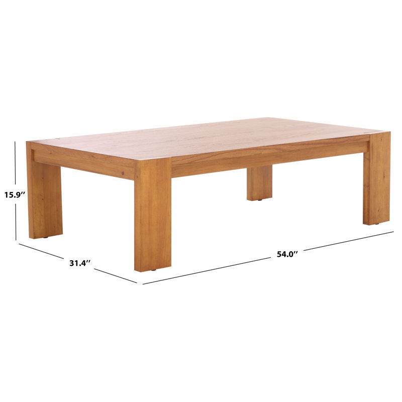 Nikole Rectangle Wood Coffee Table, Brown