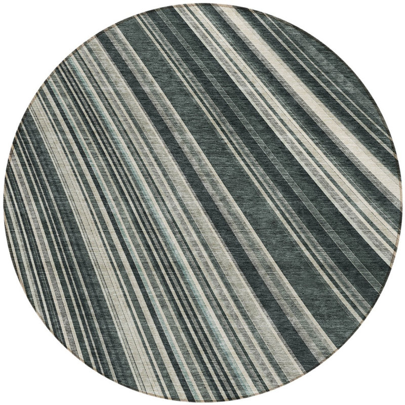 Tapis intérieur lavable rayé 8 pi