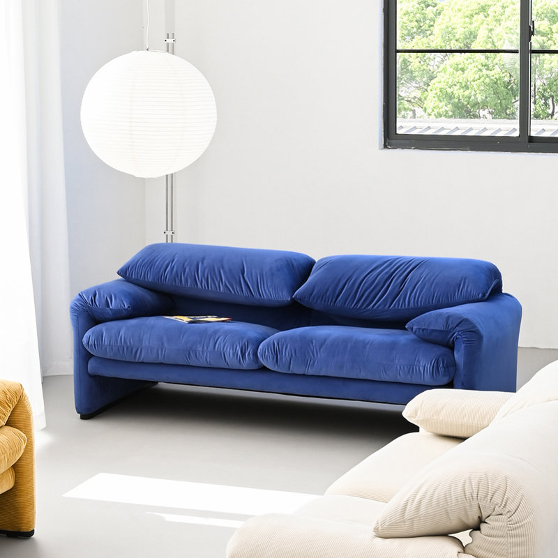 French Light Luxury Simple Blue Sofa