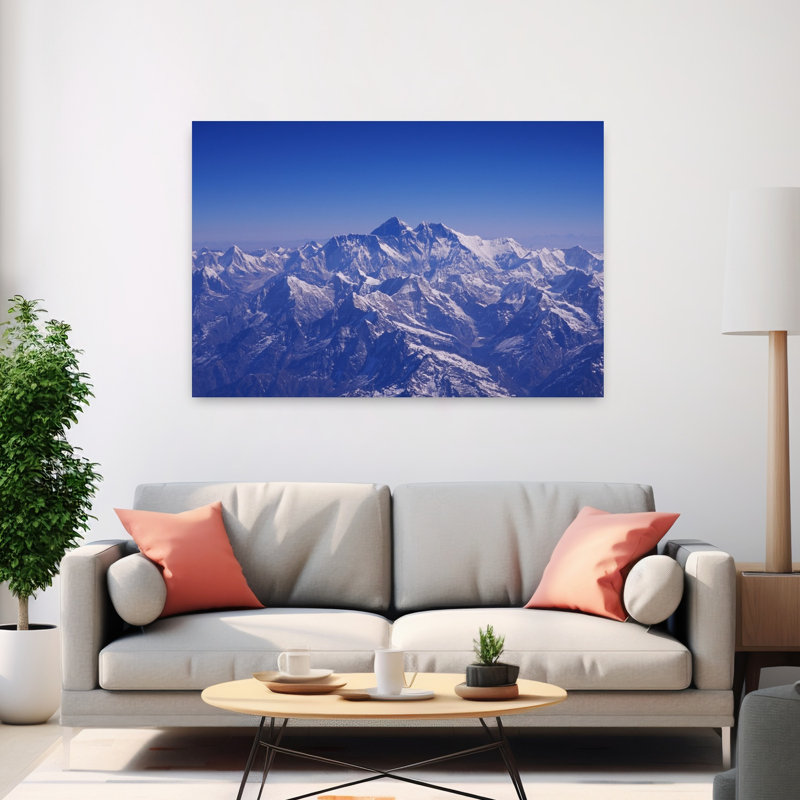 Vue aérienne d'une chaîne de montagnes, Himalaya, Katmandou, Népal, Art contemporain contemporain, montagne