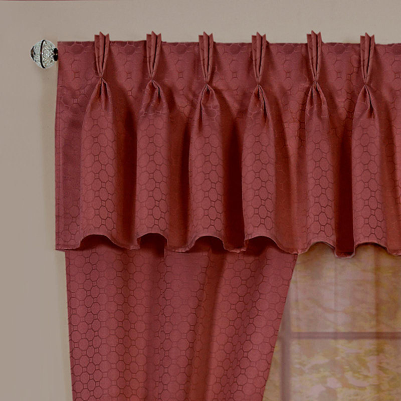 Panneau de rideau simple semi-diaphane avec passe-tringle, Marsala, l 55 po x L 84 po