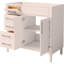 Armoire de rangement de salle de bain autoportante 36 po, meuble-lavabo à cadre en bois massif avec 2 tiroirs, tiroir basculant et tablette réglable en hauteur (lavabo non inclus)
