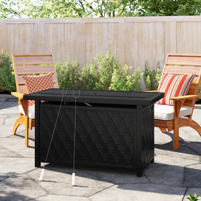 45" Rectangular Propane Gas Fire Pit Table for Outside Patio