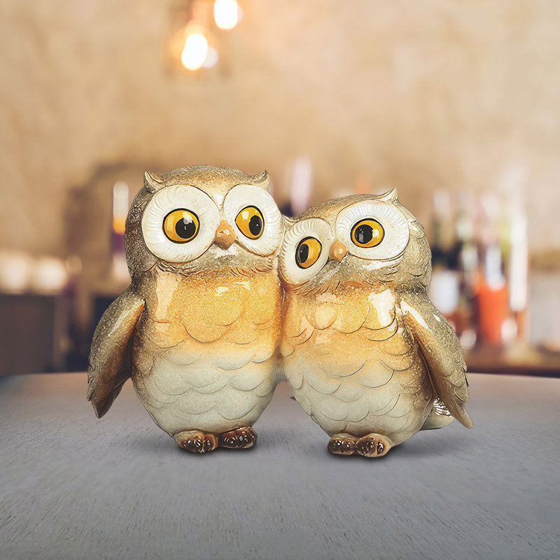 6.25"H Owl Couple Figurine