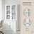 Double-door Glass Storage Cabinet, Suitable For Hallways, Living Rooms, Kitchens, Studies, And Workrooms.