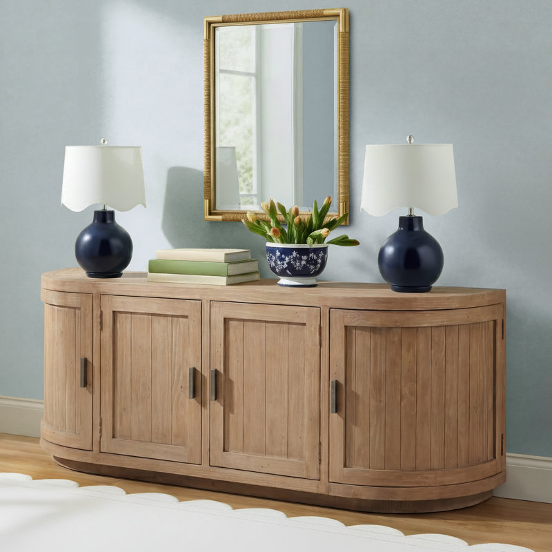 Rudi Solid Wood TV Stand, Brown