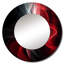 «Sosthina Red Black Contemplative Abstraction VI - Waves Unique Wall Mirror, Red-1755885692-1786478685
