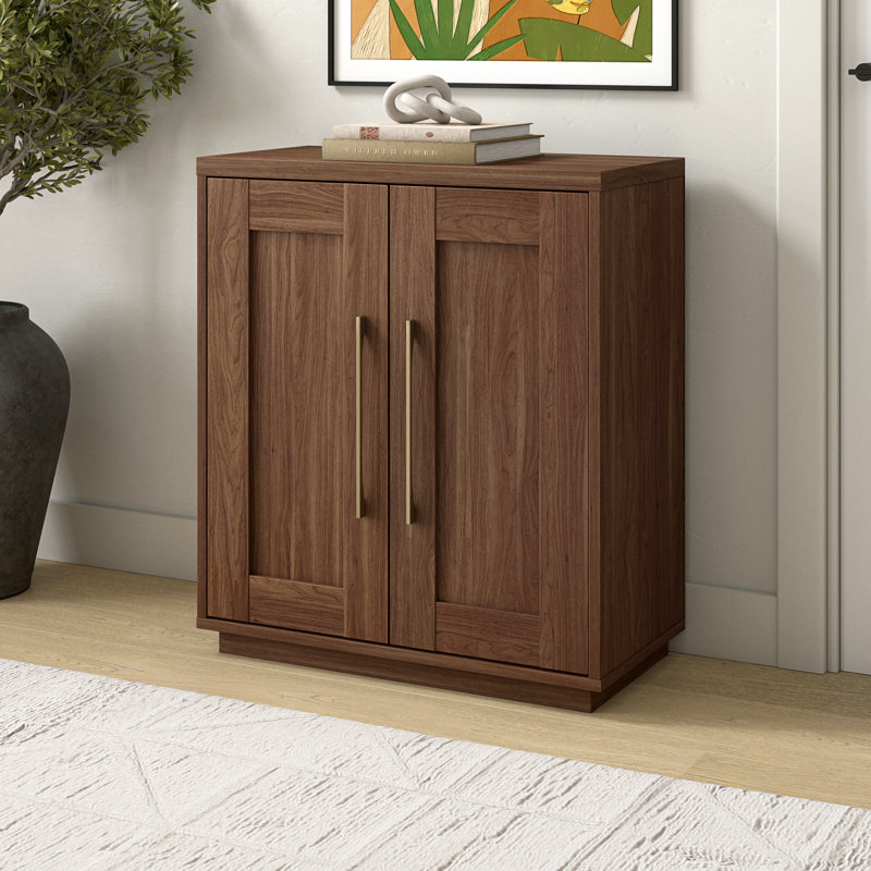 Armoire d'appoint rectangulaire Tillman de 28 po de large en noyer satiné, Noyer satiné