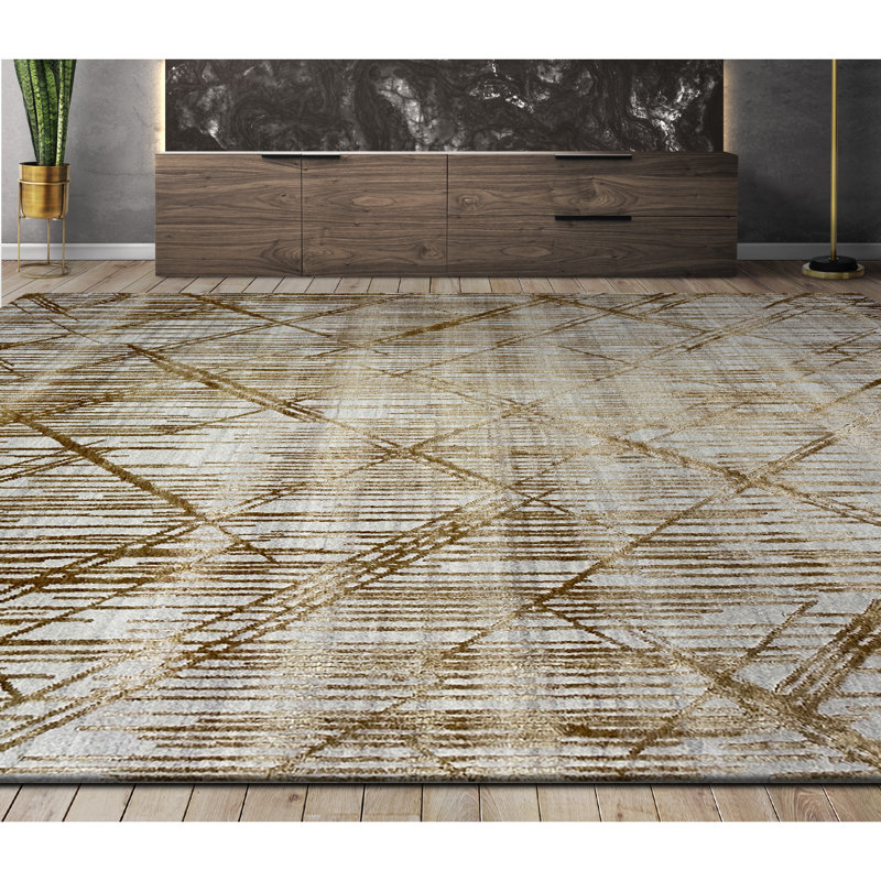 Handmade Wool Area Rug, Rectangle 5' x 8'