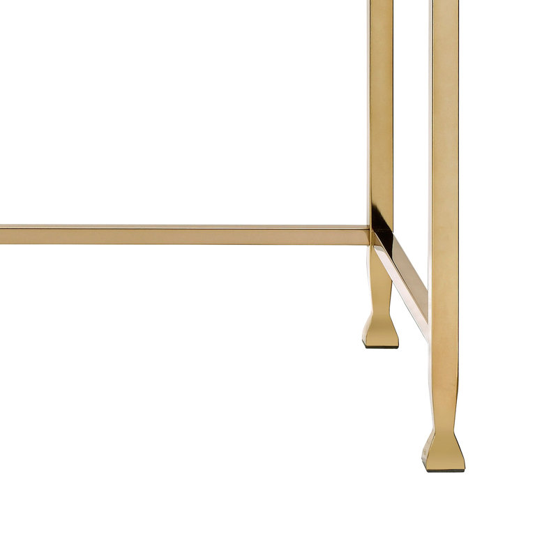 Lillyann 1 - Drawer Writing Desk with Mirrored Top, Beige/Gold