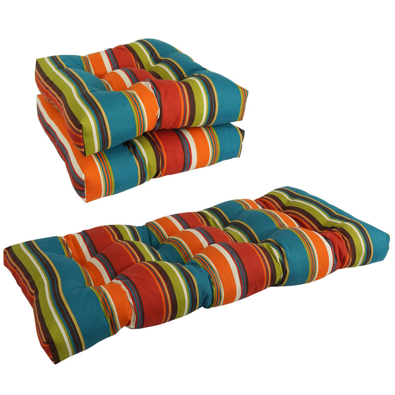 Coussins de canapé capitonnés à motifs carrés (ensemble de 3)