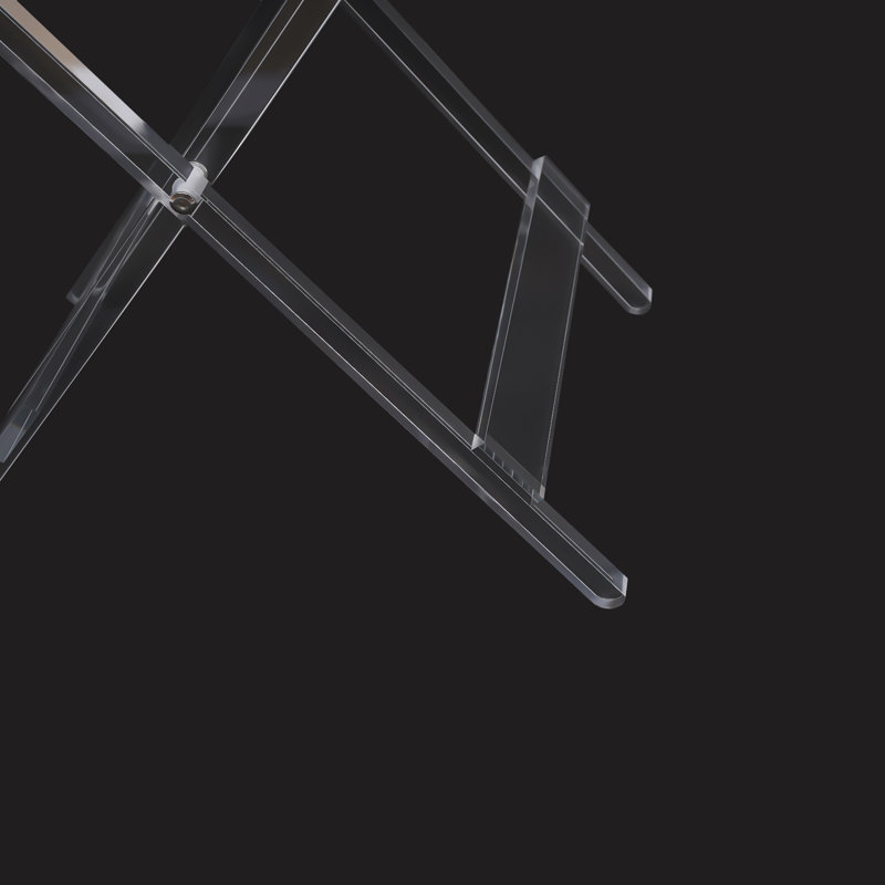 Molly-Rose Modern Clear Acrylic Folding Tray Table for Small Spaces