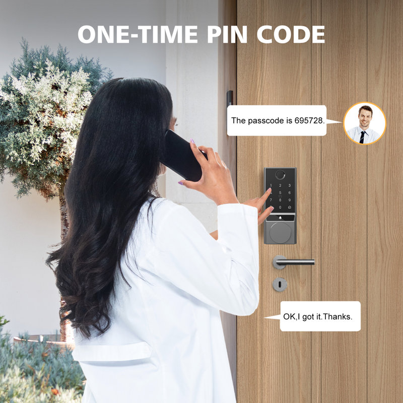 Smart Lock Touchscreen Single Cylinder Deadbolt with Smartkey Security, Polished Chrome