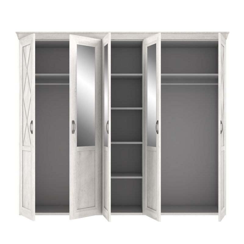 Aleisha 5 Door Manufactured Wood Wardrobe