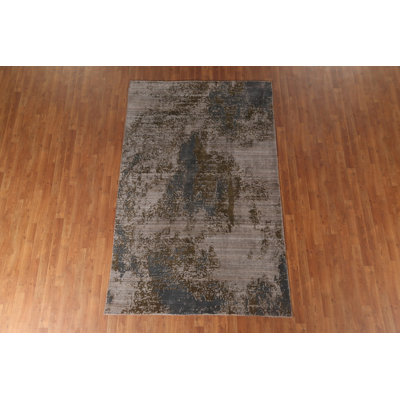Tapis abstrait multicolore fait à la main 5 x 8 po