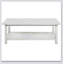 Table basse en bois blanc patiné avec tablette spacieuse Castleton