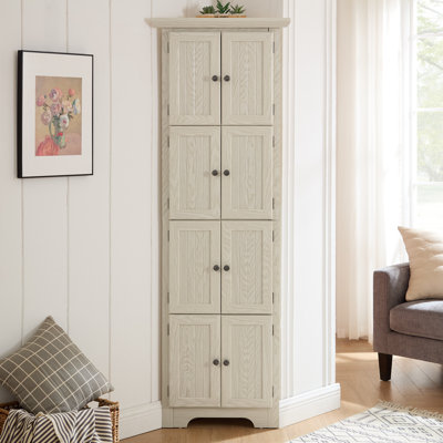 Corner Pantry Cabinet With 8 Doors And Shelves by Winston Porter